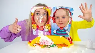 Pie Face challenge for kids - Funny family game