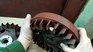 УСТАНОВКА МАХОВИКА ДЛЯ ЭЛЕКТРОСТАРТЕРА МОТОБЛОКА 1 часть