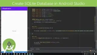 how to create SQLite database in android studio step by step part 1
