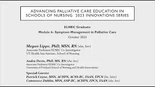 Webinar: ELNEC Graduate Symptom Management in Palliative Care