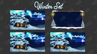 Winter Animated Stream Overlays | Twitch Package | Twitch Overlays