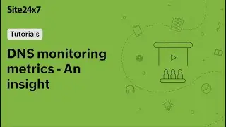 Quick Look at the Site24x7 DNS monitor and its metrics
