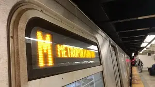 MTA SUBWAY: Prince St bound R160A M train departing Prince St on the Broadway Local Line