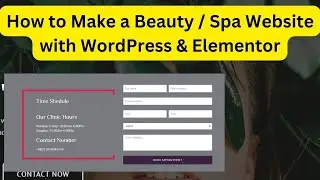 How to Make a Beauty  Spa Website with WordPress and Elementor part-4