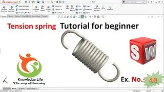 Tension spring in solidworks 2019|coil spring|project curve|composite curve
