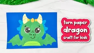 Torn Paper Dragon Craft For Kids