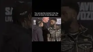 You can see the moment in the ring when he knew he had already won
