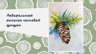 Творческий мастер-класс по акварельному рисунку сосновой шишки