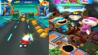 Talking Tom Gold Run vs Talking Tom Hero Dash - GAMEPLAY HD 2019