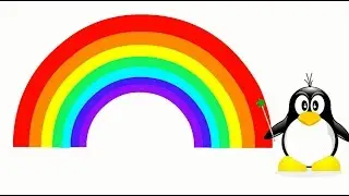 Мультик для малышей. Вместе с пингвиненком учим цвета радуги