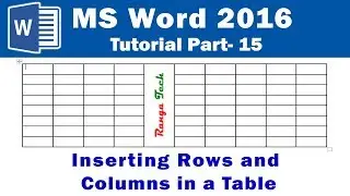 Microsoft Word 2016 Inserting rows and columns in a table   Lesson 15