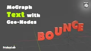 MoGraph -Text Bounce - Geometry nodes Blender 3.1