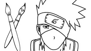 Как нарисовать Какаши. How to draw Kakashi.Какашидің  суретін салу.