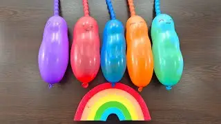 Making Slime with Funny Balloons and Sponge