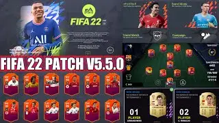 PES MOBILE PATCH V5.5.0 | FIFA 2022 PATCH V5.5.0 | BEST PATCH FOR PES 21 MOBILE