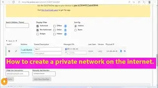 How to create a private network on the internet.