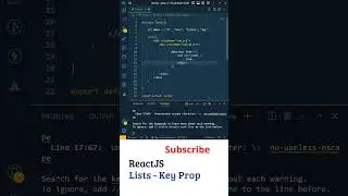 React Telugu: React JS Lists (Key Prop), ReactJS Tutorial, Learn React JS, React JS Telugu, Frontend
