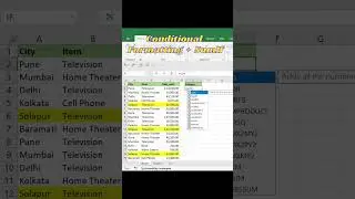 Use Conditional Formatting +SumIf Formula in Excel | Advance Excel ##exceltricks #exceltutorial