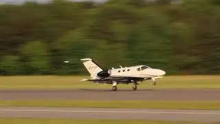 Cessna Citation Mustang Take Off at Hickory Regional Airport  (5-10-18)