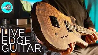 STUNNING Live Edge Guitar BUILD - Giant Burl Slabcaster