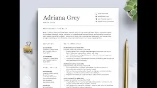 The Art of Resume Template | Instantly Download Your Fully Customizable Resume and CV Template