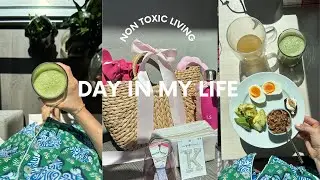 DAY IN MY LIFE LIVING A NON TOXIC LIFE 💗 NON TOXIC BACHELORETTE GIFTS, TESTING NON TOXIC SELF TANNER