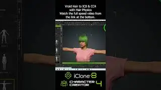 Vroid Hairstyle to iClone 8 & Character Creator 4 with Hair Physics Tutorial #iclone #cc4 #tutorial