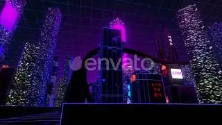4k Cybernetic Neon City V2 | Motion Graphics - Envato elements