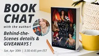 YA FANTASY LIVE BOOK CHAT: On Wings of Ash and Dust (behind the scenes, Author Q&A, GIVEAWAYS!)