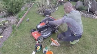 🔧👍ЗАМЕНА МАСЛА В ГАЗОНОКОСИЛКЕ Husqvarna 4-х тактной⛳️