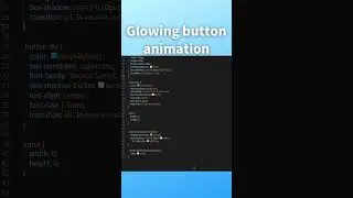 Glowing button animation using HTML and CSS 