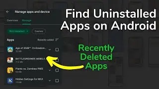 Find Uninstalled apps on Android