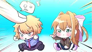 Anime Chibi Fnf vs Finger - Friday Night Funkin' Animation - Senpai & Monika