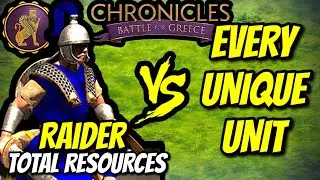 RAIDER vs EVERY UNIQUE UNIT (Total Resources) | Chronicles: Battle for Greece (AoE2)