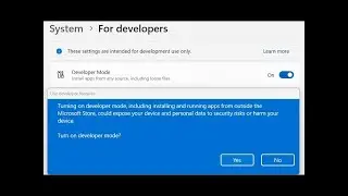 How to enable developer mode windows 10