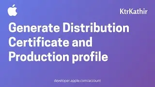 Generate Distribution Certificate and Production Profile | TestFlight | KtrKathir