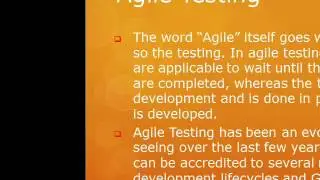 Software Testing in Agile Methodology