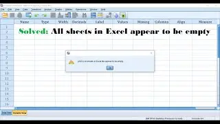 All sheets appear to be empty Google Forms Excel to SPSS data importation solved