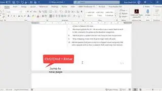 Add multiple pages with automatic page number in a single Word file
