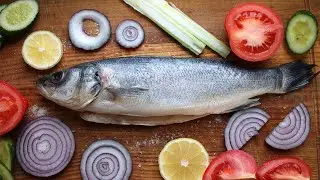 Как просто пожарить рыбу🐟Сибас на сковороде