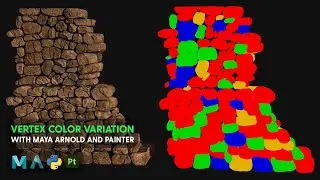 Vertex Color variation with Maya Arnold and Painter