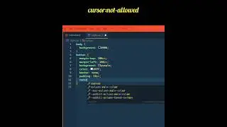 How to create not allowed cursor in html css