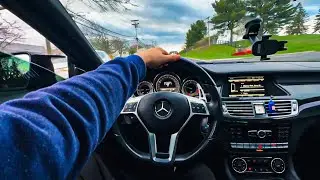 POV LAUNCHING MY STRAIGHT PIPE CLS550 IN THE BACKROADS!! | LAUNCH CONTROL | BURBLE TUNE!!