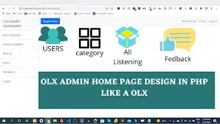 How to make admin dashboard home page in php like a olx| Hindi-Urdu