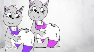 double  belly vore   cat grils