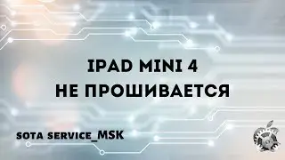Ipad mini 4 не прошивается