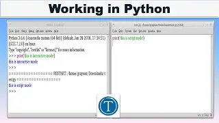 Working in Python || python interactive mode and script mode
