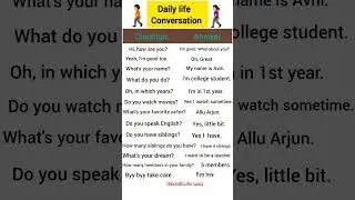 🔵English conversation | English speaking practice | Daily use sentences #english #spokenenglish