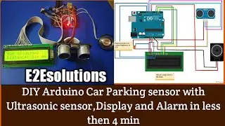 DIY Arduino Car Parking Sensor with Ultra sonic sensor LCD Display and 3 Stage Speaker Alarm.