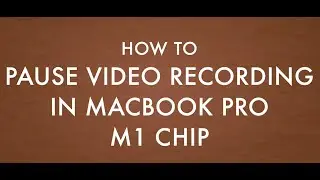 How to PAUSE screen recording with Audio on MacBook Pro M1 CHIP- no QuickTime, Use simple OBS Studio